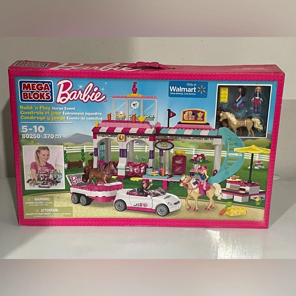 Barbie Mega Bloks 80250 Build’n Play Horse Event Brand New In Sealed Box 2013